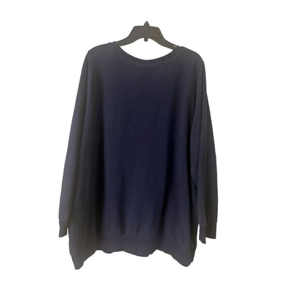 Torrid embroidered sweatshirt navy blue sz 4 - Picture 2 of 4
